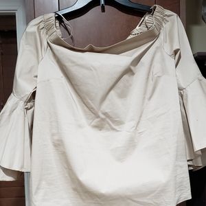 Tan off shoulder summer top